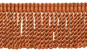 Terra Cotta / 3" Bullion Fringe Trim / Decorative Gimp Design / 18 Yards