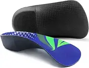 [FitFeet] Plantar Fasciitis Insoles, 3/4 Length Arch Support Insoles for Women and Men, Shoe Inserts for Flat Feet, Over-Pronation, Heel Pain Relief, Orthotic Insoles with High Arch for Running, Work Boots