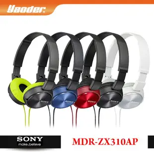 【曜德視聽】 SONY MDR-ZX310AP 紅色 潮流五色 線控免持通話 ★送收納袋