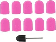 ELAYARD 10Pcs Nail Sanding Caps Set Durable Nail Polisher Caps for Manicure Portable Grinding Head Polisher for Gel and Nails Nail Care Tools
