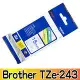 Brother TZe-243 護貝標籤帶 18mm 白底藍字