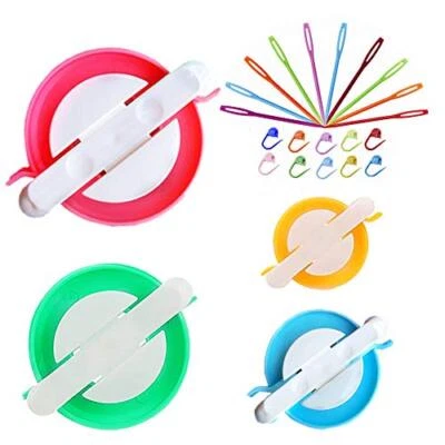 4 Sizes Pom Pom Makers for Fluff Ball Weave Craft Knitting Yarn Ball Winder