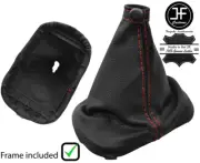 RED STITCH LEATHER MANUAL GEAR BOOT+PLASTIC FRAME FOR KIA RIO 2005-2010