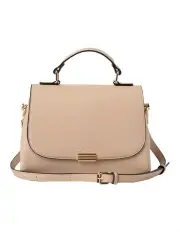 [Mocha] Daisy Top Handle Crossbody Bag in Sand