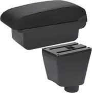 Car Armrests Fit for Renault Clio 4 Clio 3 III IV Armrest Car Armrest Box Accessory Storage Parts Dedicated Interior Retrofit Console Armrest(C2 Black line NO USB)