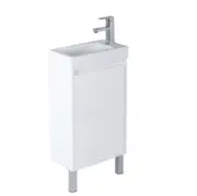 450/600/750/900*250/370*880mm White PVC Freestanding Narrow Vanity