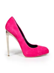 Pink Suede Platform Pumps