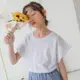 Crystalhouse 媽媽情侶初中女孩夏季打孔袖短袖T恤 [T238]