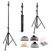 Metal Adjustable Cosmetology Hairdressing Training Mannequin Head Tripod Stand