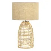 Bali Sand Rattan Base Coastal Table Lamp