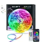 KEELIXIN LED Strip Lights 32.8ft LED Lights for Bedroom Music Sync Color Chan...