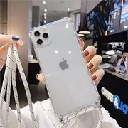 Cord Lanyards Transparent Soft Phone Case for iPhone 12 14 7 8 Plus X XR XS 11 Pro Max 13 Mini 13 Pro SE 3,b,for iPhone 13 ProMax
