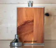 Wooden/Metal flask w/funnel