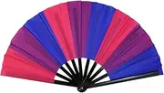 Strongest Link Bisexual BI Pride Large Black Clacking Fan