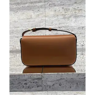 Celine 194143 Triomphe天然小牛皮凱旋門肩背包 黃褐色