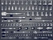 Eva Toolkit 90Pc Met/Sae 6Pt/12Pt Socket Accessories