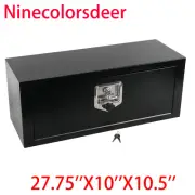 27.75''×10''×10.5'' Steel Underbody Trailer Box Pickup truck Tool Box w/Lock BK