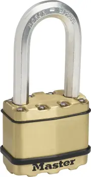 MasterLock M5BDLHAU - Padlock 50mm Long Shackle Excell Laminated Brass Cover