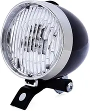 Led Mountain Bike Lights Waterproof Retro Front Bike Light 160° Beam Angle Bike Accessories Safety Night Riding On/Off Button Battery-Powered for Outdoor Use