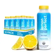 Lemon Perfect Original Lemon, Hydrating Flavored Lemon Water, Zero Sugar