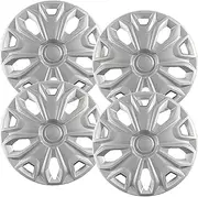 Premium Quality 16 inch Silver Hubcaps fits 2015 2016 2017 2018 2019 2020 2021 2022 2023 Ford Transit Van, Heavy Duty Solid Clip Construction (Set of 4) (7068AMS-4)