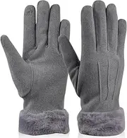 [volumoon] Women's Winter Gloves Warm Touchscreen Gloves Fleece Lining Thick Windproof Winter Gloves for Cold Weather Outdoor Sports