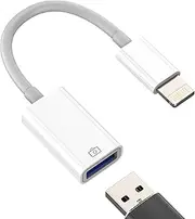 Lightning to USB OTG Adapter 3.0 Cable Data Connector for iPhone 14 13 Pro Max for Apple MFi Certified for iPad Connector USB-A Card Reader Digital Camera Keyboard Memory Ports Adapters Accessories