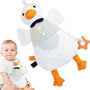 Swan Plush Toy for Baby, Stuffed Duck Animal Hand Puppet, Swan Hugging Pillow, Sleep Soothers, Sensory Snuggle Toy for Birthday Preschool