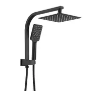 Decaura WELS Matt Black Shower Set 8" Swivel Rain Shower Head Square 3-Mode Hand held