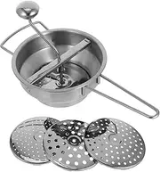 TOPPERFUN 1Set Stainless Steel Potato Ricer Manual Mashing Tool for Fluffy Mashed Potatoes Fruits Vegetables Ergonomic Design with Interchangeable Grinding Discs for