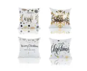 Cushions & Decorative Pillows Decorative Gold And White Soft Christmas Cushion Covers