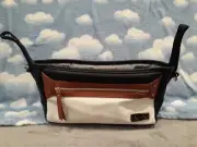Itzy Ritzy Stroller Organizer Adjustable Bag Caddy White Coffee Leather
