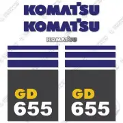 Fits Komatsu GD 655-5 Decal Set Motor Grader - 7 YEAR OUTDOOR 3M VINYL!