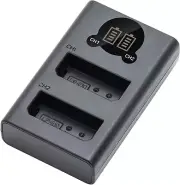 Kimaru LP-E10 Double Slot Battery Charger for Canon EOS Rebel T7 T6 T5 T3