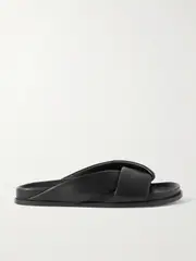 [Emme Parsons] Emme Parsons - Leather Slides - Black - IT39 IT 39 Black