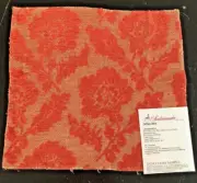 SCALAMANDRE Grandfield in Coral 12 x 13" Jacquard Chenille Fabric Sample
