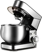 [Fayelong] Stand Mixer,1200W Food Mixer, 6 Speed Dough Mixer Kitchen Electric Mixer with Dough Hook, Whisk, Beater,5L Stainless Steel Mixing Bowl (Silver)