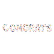 Clear Congrats Air Fill Balloon Banner With Confetti