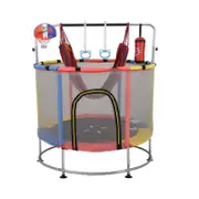 Costway Kids Trampoline Gym Rebounder Workout Combo Red