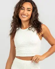 [Mooloola] Mooloola Women's Coco Tank Top in Cream 0 Cream