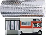 Bubble Reflective Window Foil Insulation Wrap Roll - Thermal Window Coverings Insulation Bubble - Aluminum Insulation Foil Roll - Weatherproofing RV Window Insulation