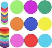36PCS Round Carpet Marker,Non Slip Nylon Carpet,Magic Tape Carpet Dot Spot Markers with Hook and Loop Adhesion,4" Colorful Spot Markers for Preschool, Kindergarten,and Elementary Teachers(9 colors)