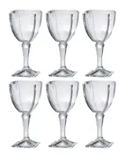 Barski Set of 6 Crystal Wine Goblets NoSize NoColor