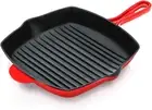 NCCIES47 Nonstick Cast Iron Grill Pan, Medium, Red