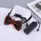 LED Christmas Light Up Bow Tie Glow in The Dark Adjustable for Halloween Party