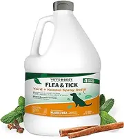 Vet's Best Flea and Tick Yard and Kennel Spray - Yard Treatment Spray Kills Mosquitoes, Fleas, and Ticks with Certified Natural Oils - Plant Safe - 96 oz Refill