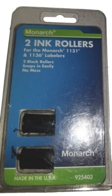 2 Pack Deal Monarch Ink Rollers 1131 And 1136 Labelers Black 925403 New Sealed