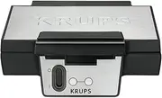 Krups FDK251 Double Waffle Iron, 2 Belgian Waffles at the Same Time, Non-Stick Coated Plates, for Rectangular, Safe Thanks to Insulated Handle, 850 W, 6 x 12 x 12 cm, Black
