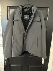 Dockers Mens Gray CLO Hooded Sherpa Lined Jacket Coat DM1JP508 XXL NWT