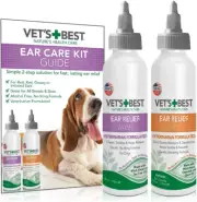 Vet'S Best Dog Ear Cleaner Kit | Multi-Symptom Ear Relief | Wash & Dry Treatm...